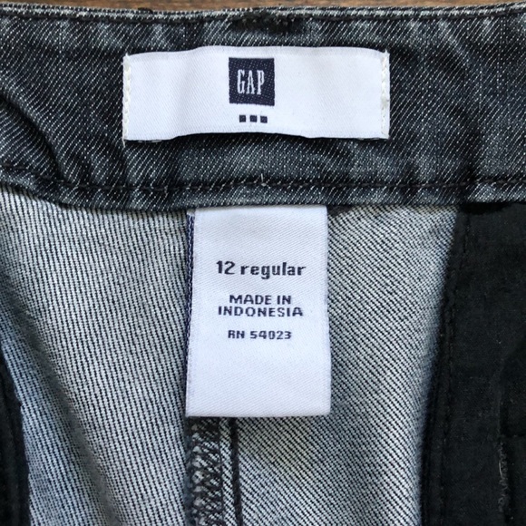 GAP Wide Leg Trousers Dark Blue Wash Size 12 Regular - Picture 5 of 7